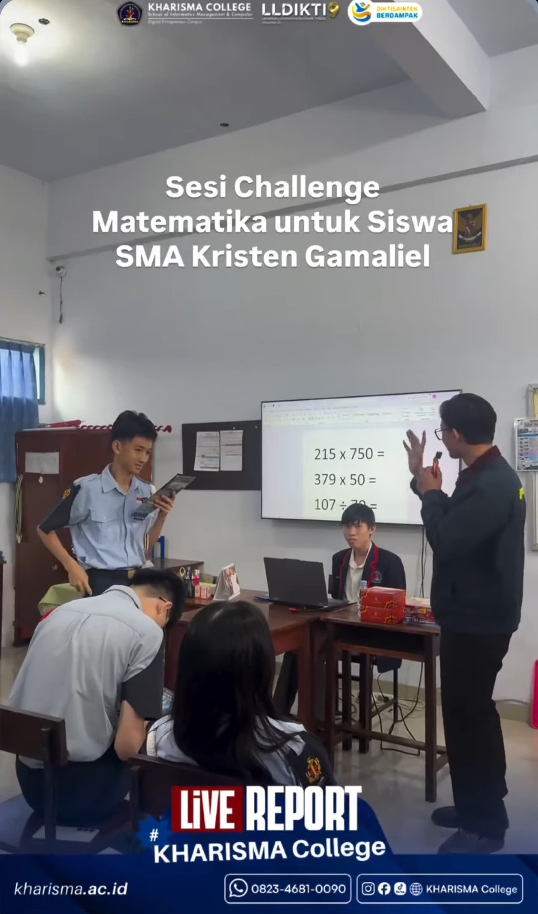 Ada Challenge Matematika dari KHARISMA College di Educational Expo SMA Gamaliel