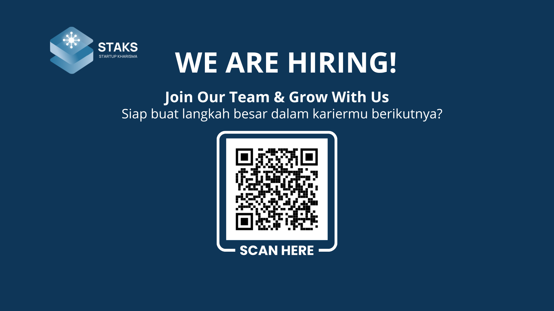 WE ARE HIRING! JOIN OUR TEAM & GROW WITH US!