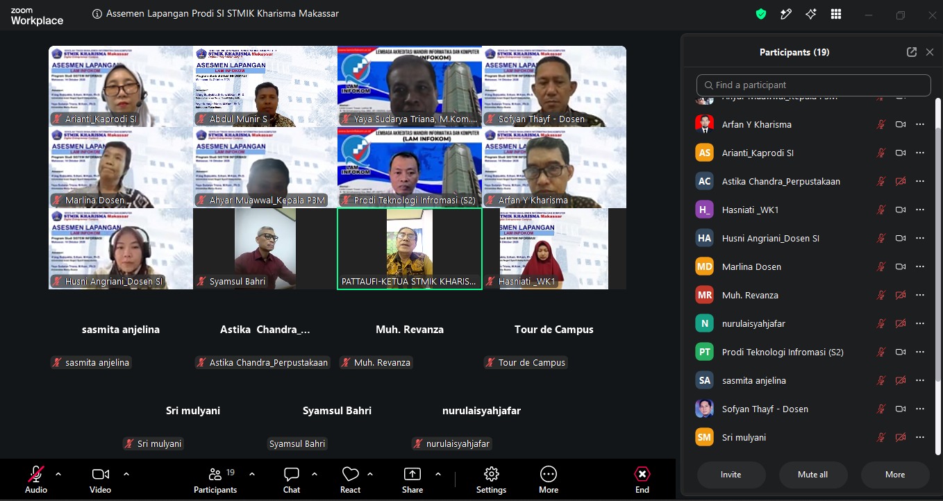 Lanjutkan Komitmen Peningkatan Mutu, KHARISMA College Ikuti Asesmen Lapangan Daring Akreditasi Program Studi Sistem Informasi